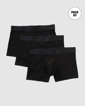 Paquete x2 de bóxers cortos elaborados en algodón elástico#color_s01-negro
