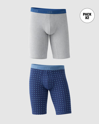 Paquete x2 bóxers largos ajustado con algodón#color_s80-azul-gris