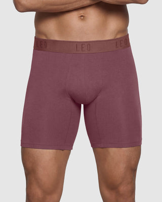 Paquete x2 bóxers largos ajustado con algodón#color_s82-vinotinto-gris-estampado-elastico-gris
