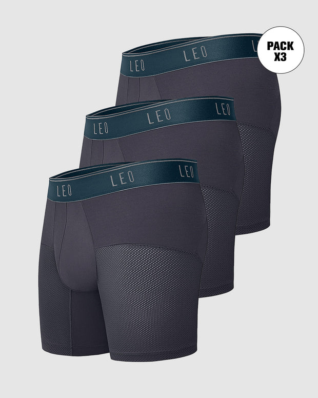 Paquete x 3 bóxers, secado rápido y mallas transpirables