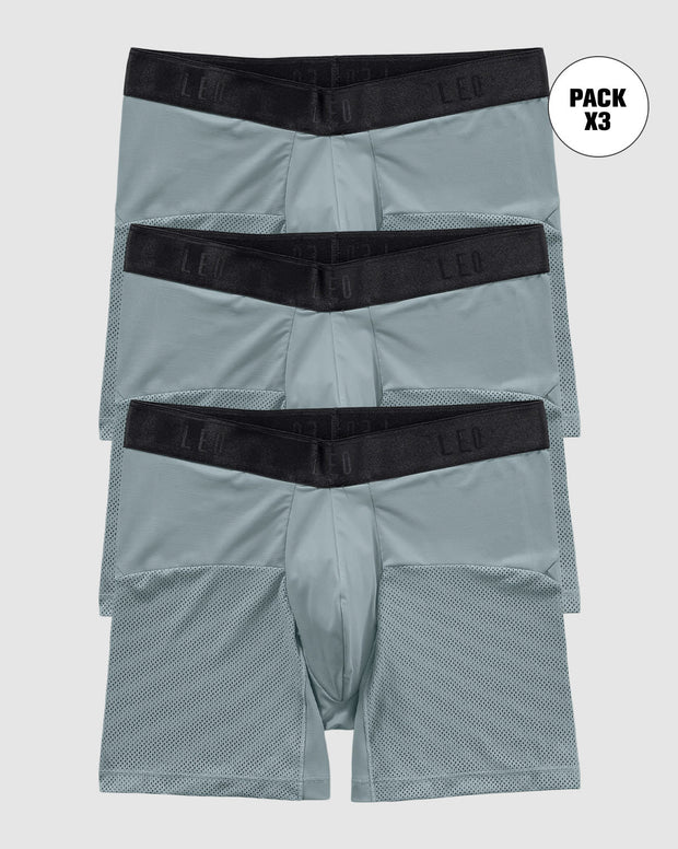 Paquete x3 bóxers medio de secado rápido con mallas transpirables