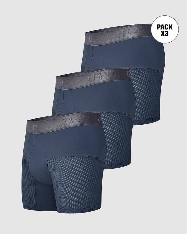 Paquete x 3 bóxers, secado rápido y mallas transpirables