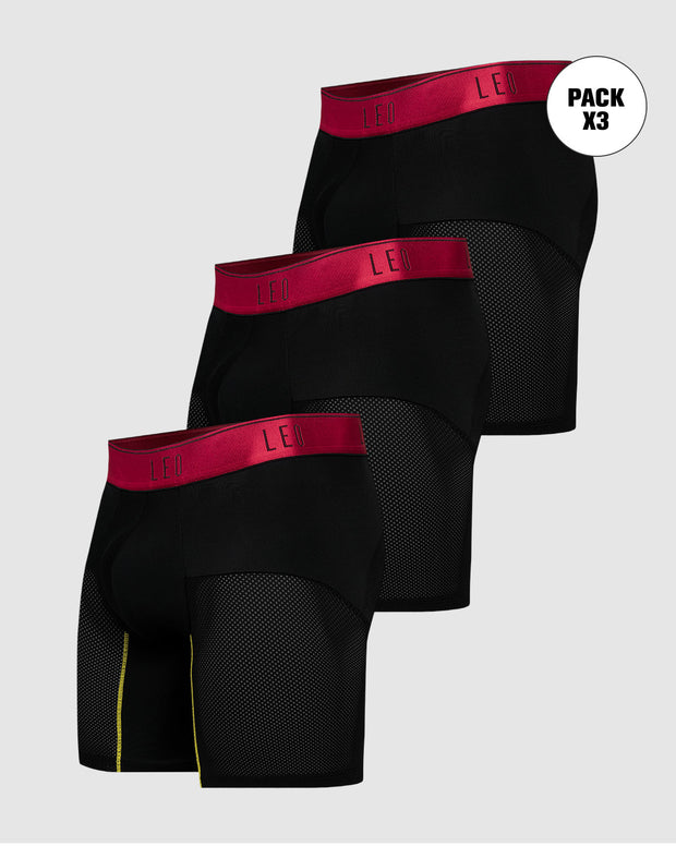 Paquete x 3 bóxers, secado rápido y mallas transpirables