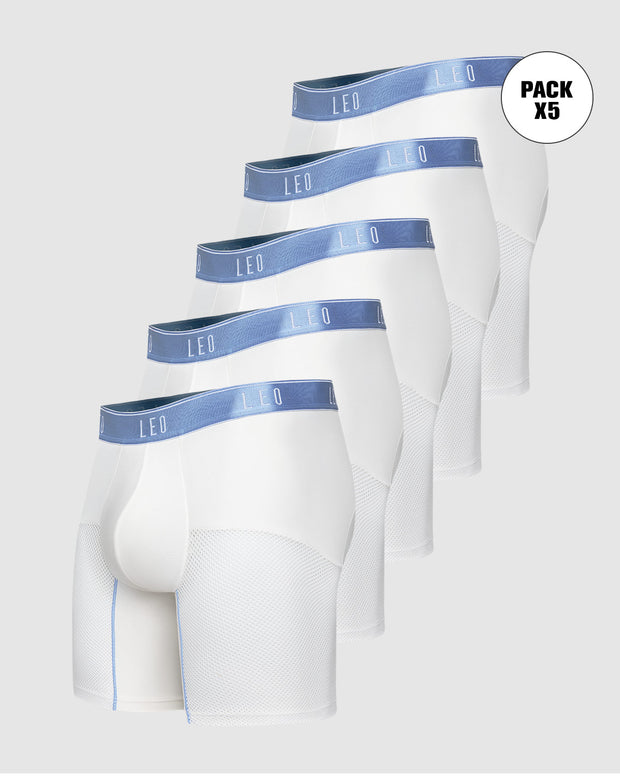 Paquete x 5 bóxers, secado rápido y mallas transpirables
