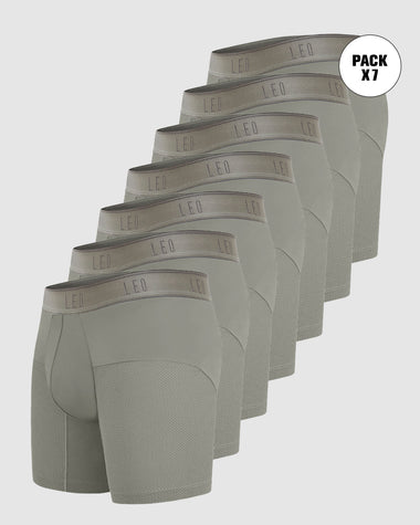 Paquete x 7 bóxers, secado rápido y mallas transpirables#color_198-verde-grisaceo
