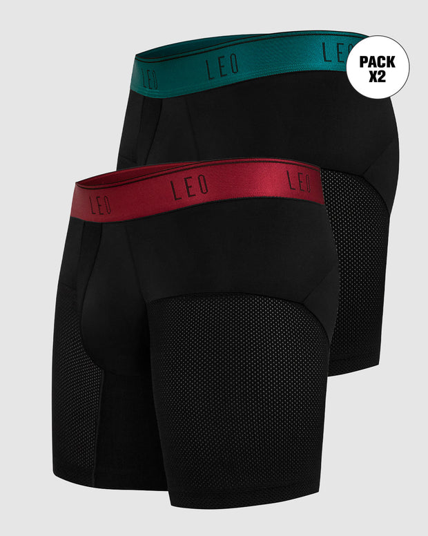 Paquete x 2 bóxers, secado rápido, mallas transpirables