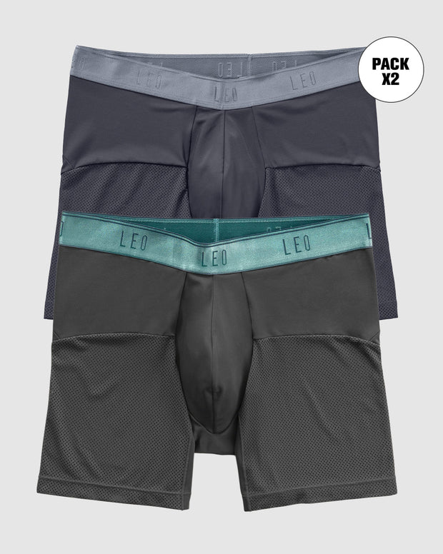Paquete x 2 bóxers, secado rápido, mallas transpirables