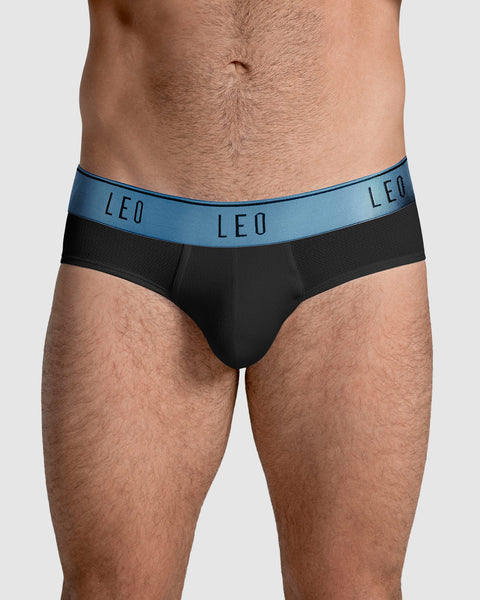 Paquete x 3 bóxers brief de alta transpiración en microfibra ideales para uso diario#color_074-negro-elastico-azul