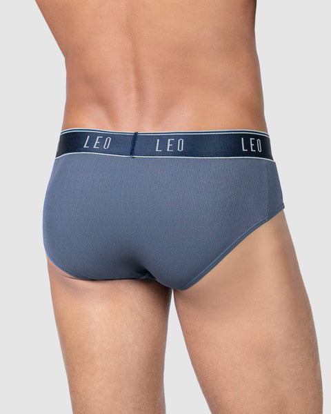 Paquete x 3 bóxers brief de alta transpiración en microfibra ideales para uso diario#color_085-azul-grisaceo