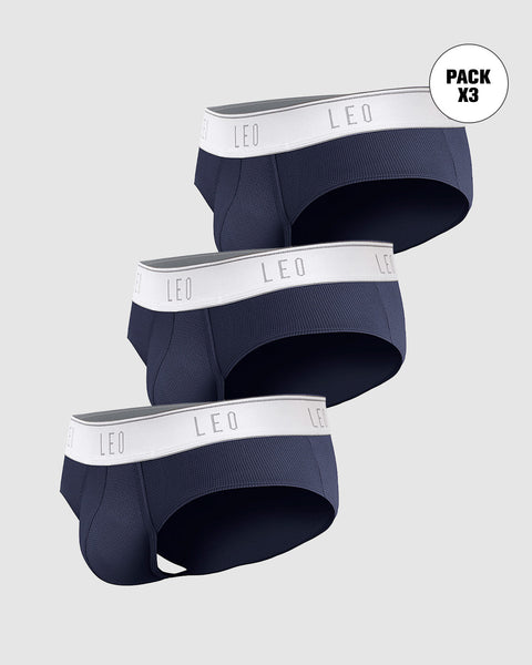 Paquete x 3 bóxers brief de alta transpiración en microfibra ideales para uso diario#color_a12-azul-grisaceo
