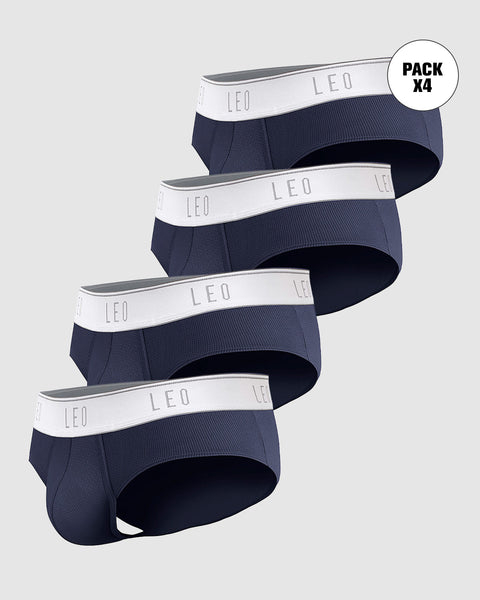 Paquete x 4 bóxers brief de alta transpiración en microfibra ideales para uso diario#color_a12-azul-grisaceo