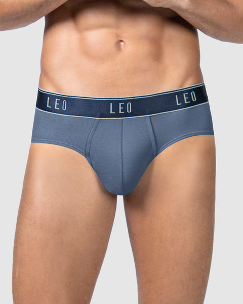 Paquete x 5 bóxers brief de alta transpiración en microfibra ideales para uso diario#color_085-azul-grisaceo