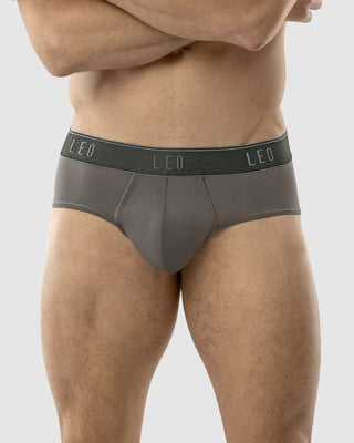 Paquete x 5 bóxers brief de alta transpiración en microfibra ideales para uso diario#color_620-verde-grisaceo