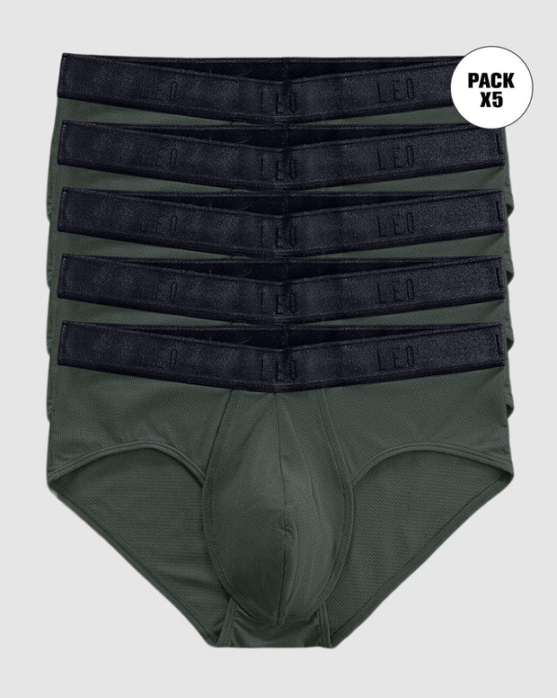 Paquete x 5 bóxers brief de alta transpiración en microfibra ideales para uso diario