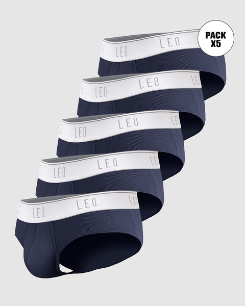 Paquete x 5 bóxers brief de alta transpiración en microfibra ideales para uso diario#color_a12-azul-grisaceo