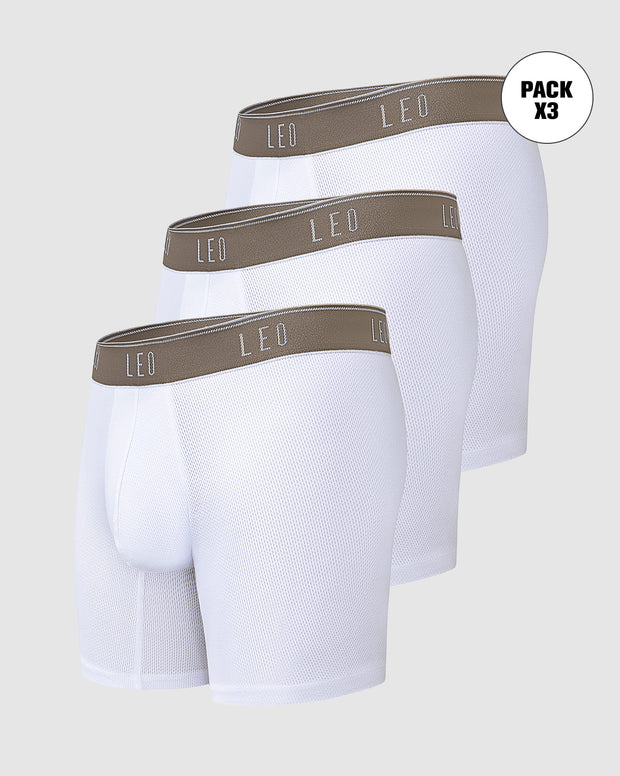 Paquete x 3 bóxers medios diseño ergonómico ultrafresco y cómodo en microfibra