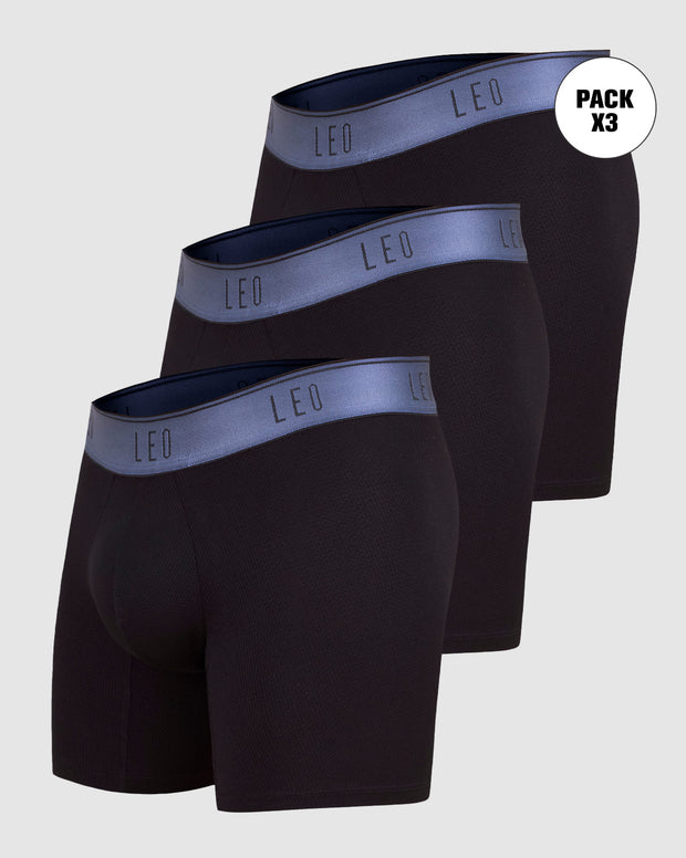 Paquete x 3 bóxers medios diseño ergonómico ultrafresco y cómodo en microfibra