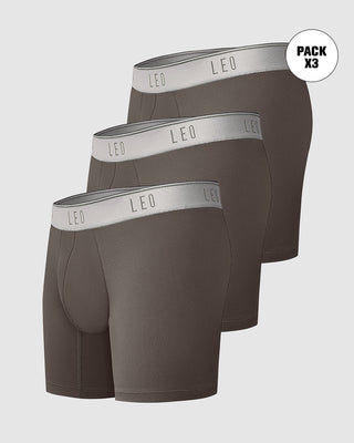 Paquete x 3 bóxers medios diseño ergonómico ultrafresco y cómodo en microfibra#color_619-verde-grisaceo