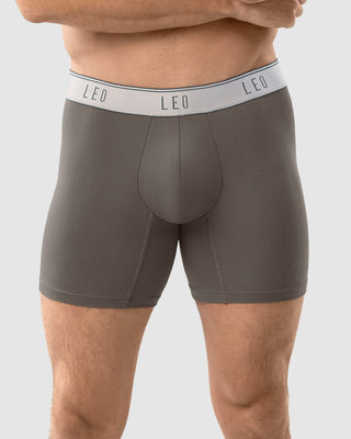 Paquete x 3 bóxers medios diseño ergonómico ultrafresco y cómodo en microfibra#color_619-verde-grisaceo