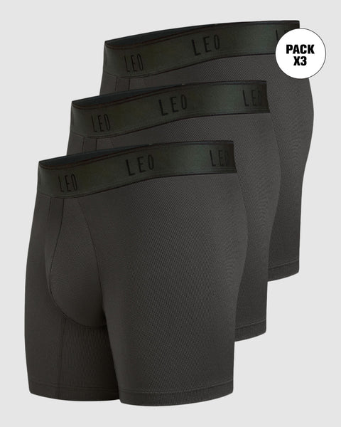 Paquete x 3 bóxers medios diseño ergonómico ultrafresco y cómodo en microfibra#color_718-fondo-gris-claro