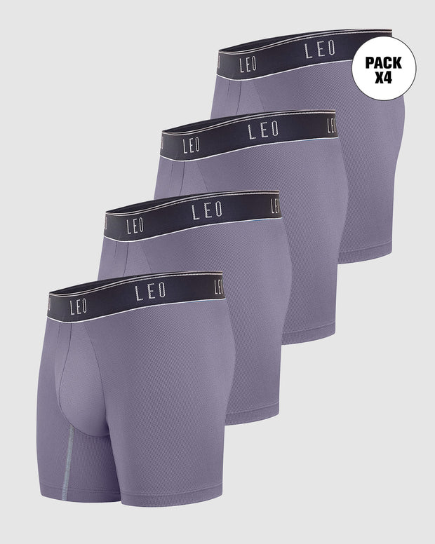 Paquete x 4 bóxers medio diseño ergonómico ultrafresco y cómodo en microfibra
