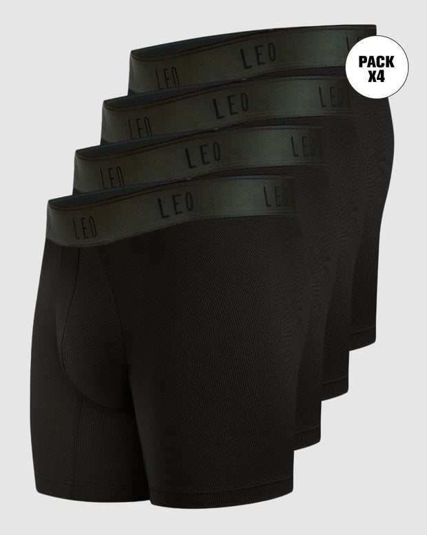 Paquete x 4 bóxers medio diseño ergonómico ultrafresco y cómodo en microfibra