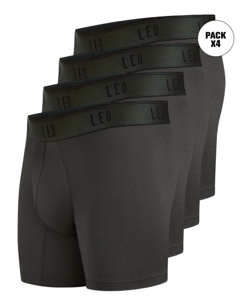Paquete x 4 bóxers medio diseño ergonómico ultrafresco y cómodo en microfibra#color_718-fondo-gris-claro