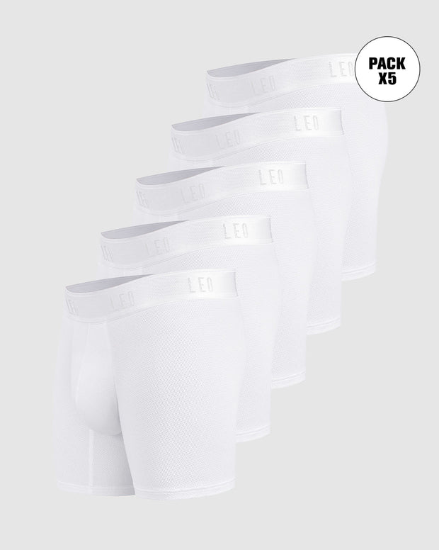 Paquete x5 bóxers medio diseño ergonómico ultrafresco y cómodo en microfibra