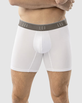 Paquete x 5 bóxers medio diseño ergonómico ultrafresco y cómodo en microfibra#color_003-blanco