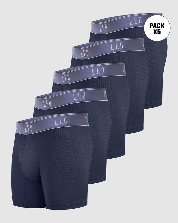 Paquete x 5 bóxers medio diseño ergonómico ultrafresco y cómodo en microfibra