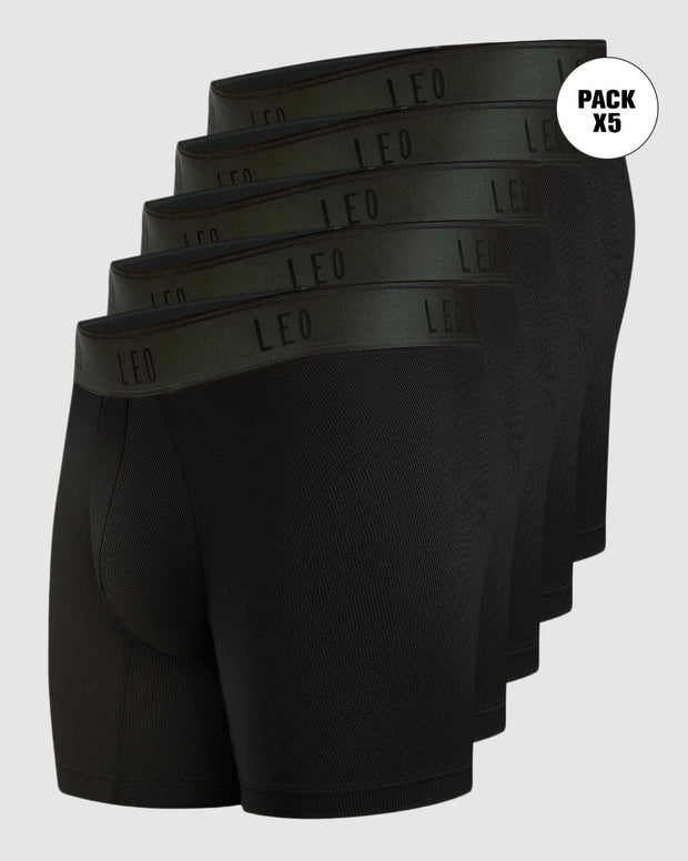 Paquete x 5 bóxers medio diseño ergonómico ultrafresco y cómodo en microfibra