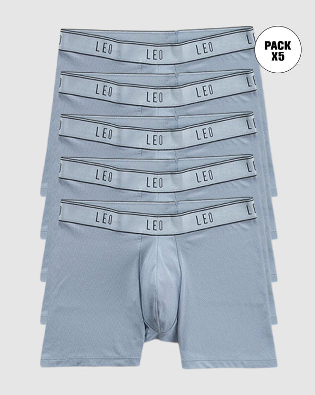 Paquete x5 bóxers medio diseño ergonómico ultrafresco y cómodo en microfibra