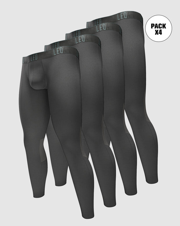 Paquete x4 licras deportivas en microfibra con mallas transpirables para hombre