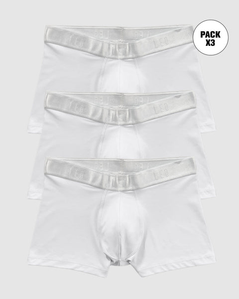 Paquete x 3 bóxers cortos con buen ajuste al cuerpo#color_000-blanco