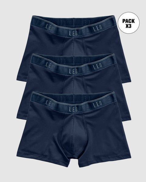 Paquete x 3 bóxers cortos con buen ajuste al cuerpo#color_515-azul-oscuro
