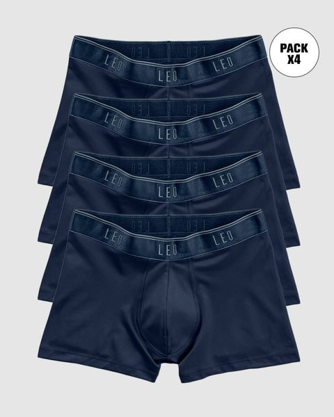 Paquete x 4 bóxers cortos con buen ajuste al cuerpo#color_515-azul-oscuro