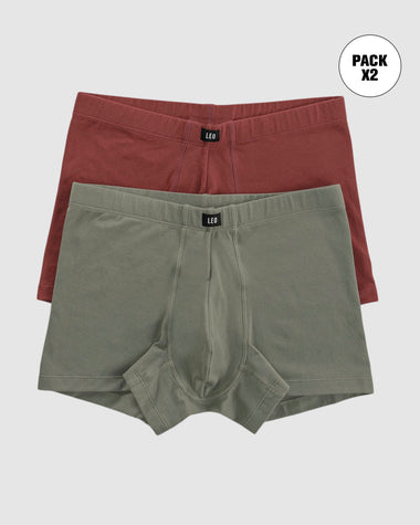 Paquete x 2 bóxers cortos en algodón#color_s03-verde-rojo