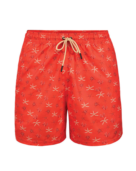 Pantaloneta de baño con malla interna y cintura ajustable#color_115-estampado-estrellas-de-mar