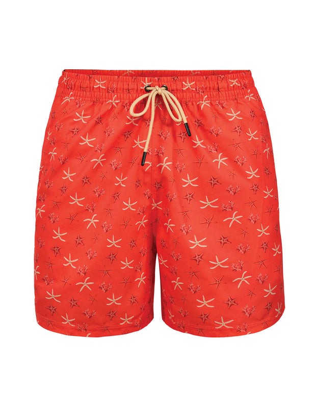 Pantaloneta de baño con malla interna y cintura ajustable#color_115-estampado-estrellas-de-mar
