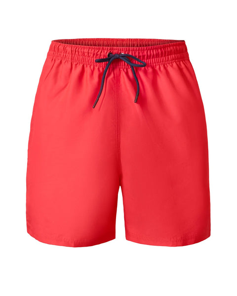 Pantaloneta corta de baño para hombre elaborada con pet reciclado#color_323-rojo-medio