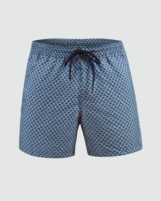 Pantaloneta de baño con malla interna y cintura ajustable#color_b00-estampado-azul-oscuro