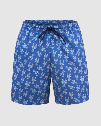 Pantaloneta de baño con malla interna y cintura ajustable#color_b40-estampado-azul-cangrejo