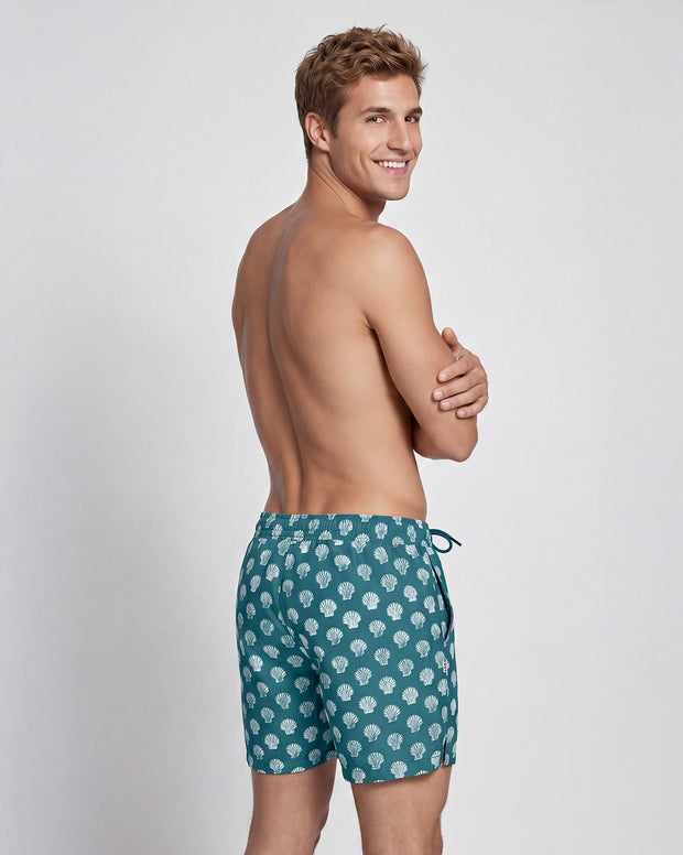 Pantaloneta de baño con malla interna y cintura ajustable