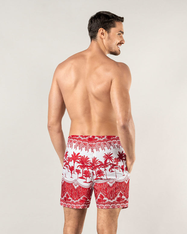 Pantaloneta de baño masculina con práctico bolsillo al lado derecho