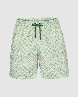 Pantaloneta de baño masculina con práctico bolsillo al lado derecho#color_061-fondo-verde-estampado