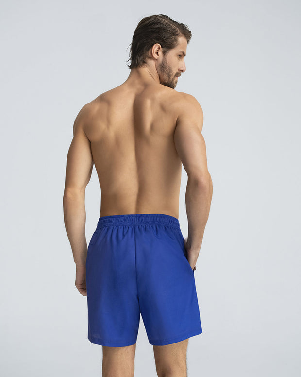 Pantaloneta de baño masculina con práctico bolsillo al lado derecho