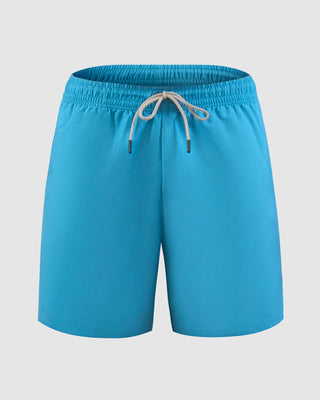 Pantaloneta de baño masculina con práctico bolsillo al lado derecho#color_523-azul-claro