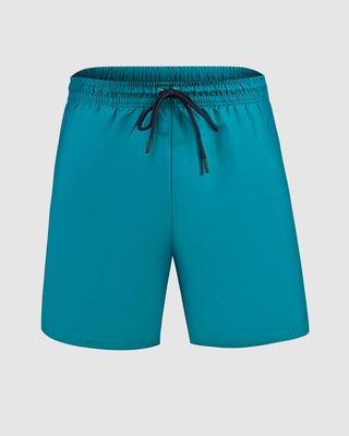 Pantaloneta de baño masculina con práctico bolsillo al lado derecho#color_728-verde