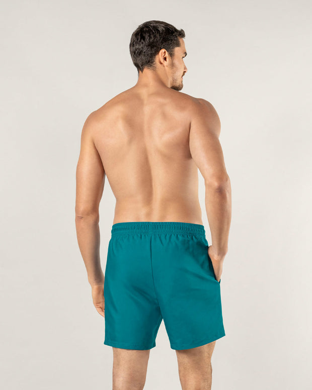 Pantaloneta de baño masculina con práctico bolsillo al lado derecho