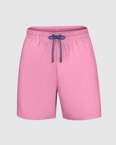 Pantaloneta de baño masculina con práctico bolsillo al lado derecho#color_951-rosado